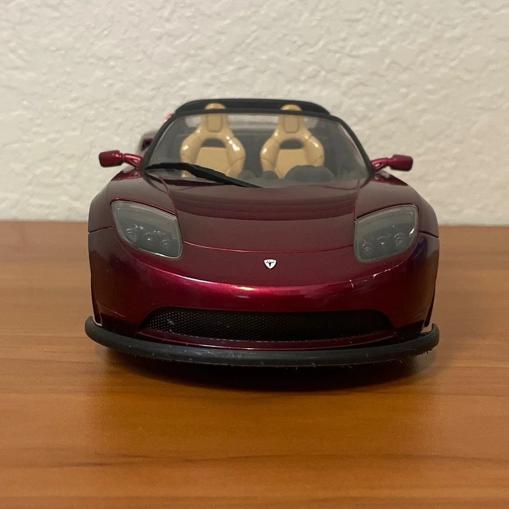 Tesla Roadster RC Car Maxtech Metallic Burgundy Remote Control Electric Toy